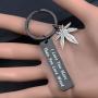 ENSIANTH 420 Gift Marijuana Jewelry I Love You More Than You Love Weed Keychain Gift for Boyfriend Valentines Day Gift
