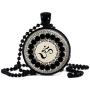 Tattooshe Namaste Om Yoga Necklace Glass Cabochon Pendant Ohm Buddha Mandala Symbol Dome Art Gift