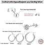 GULICX 3 Pairs Sterling Silver Small Hoop Stud Earrings Hypoallergenic Huggie Hinged Unisex Sleeper Hoops Earrings, Tiny Cartilage CZ Ball Earrings Piercing Jewellery for Women Girls GULICX 3 Pairs Sterling Silver Small Hoop Stud Earrings Hypoallergenic Huggie Hinged Unisex Sleeper Hoops Earrings, Tiny Cartilage CZ Ball Earrings Piercing Jewellery for Women Girls