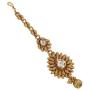 MUCH-MORE Sleek Design Gold Plated Maang Tikka for Girls & Kids & Women