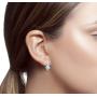 7mm Princess Cut Gemstone Drop Earrings in Sterling Silver