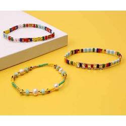 Badu 2Pcs Hematite Bracelet for Women, Fashion Stretch Bracelets, Promise Bracelet for Couples, Multicolor Bracelets