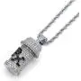 LC8 Jewelry Hip Hop PX Design Z Capsule Medicine Pill Holder Container Pendant Cremation Urn Necklace with 24 Inch Stainless Steel