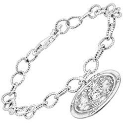 Silpada Nickel and Dime Coin Link Chain Bracelet in Sterling Silver, 7.5''