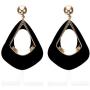 KAFU Wood Earrings Natural Wooden Teardrop Earrings Geometric Lightweight Drop Dangle Earrings for Women and Girls Ethnic Wood Drop Earrings Stainless Steel Stud