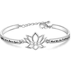 WUSUANED Spiritual Bracelet Every Morning We are Born Again Buddha Quote Jewelry Inspirational Gift