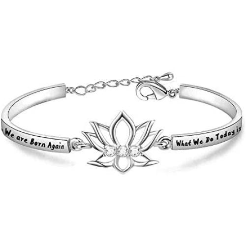 WUSUANED Spiritual Bracelet Every Morning We are Born Again Buddha Quote Jewelry Inspirational Gift