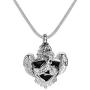 GIONO Stainless Steel Urn Necklace Black Enamel Wheat Motorcycle Pendant Memorial Cremation Jewelry