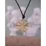 fishhook Wicca Slavic Kolovrat Sun Wheel Symbol for Good Luck Talisman Pendant Necklace