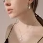 EleQueen 925 Sterling Silver CZ Freshwater Cultured Pearls Bridal Pendant Necklace Earrings Wedding Jewelry Sets EleQueen 925 Sterling Silver CZ Freshwater Cultured Pearls Bridal Pendant Necklace Earrings Wedding Jewelry Sets