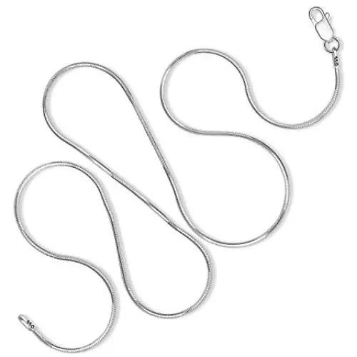 925 Sterling Silver 1MM or 1.6MM 8 Sided Italian Snake Chain - Italian Necklace For Women - Lobster Claw Clasp 925 Sterling Silver 1MM or 1.6MM 8 Sided Italian Snake Chain - Italian Necklace For Women - Lobster Claw Clasp