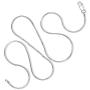 925 Sterling Silver 1MM or 1.6MM 8 Sided Italian Snake Chain - Italian Necklace For Women - Lobster Claw Clasp