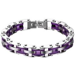 Gorntmoot 316L Stainless Steel Bicycle Bracelet Heavy Motorcycle Bicycle Link Chunky Chain Bracelets 8.66 inch