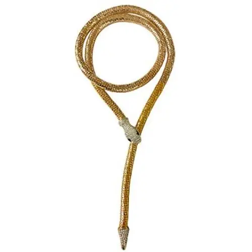 Snake Choker Necklace Costume Halloween Statement Snake Jewelry for Women Silver Gold Retro Snake Shape Collar Necklace Curved Bar Design Adjustable