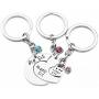 TISDA''Big Sis Middle Sis Little Sis Jewelry''''Side By Side or Miles Apart We Are Sisters Connected at Heart'' Heart Shape Puzzle Pendant Necklace/Keychain