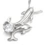 Pearl of Dream Dancing Dolphins Sterling Silver Pendant Necklace