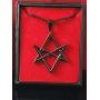 Unicursal Hexagram - Thelema Pentagram Stainless 316L - 1.5 inch (Black)