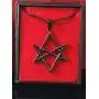 Unicursal Hexagram - Thelema Pentagram Stainless 316L - 1.5 inch (Black)