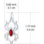 RareLove Gothic Halloween Costumes Earrings Silver Spider with Red Rhinestone Dangle Earrings For Women Girls Alloy Plated