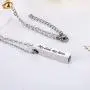Fanery Sue Custom Urn Necklace for Ashes Personalized Name Memorial Cremation Jewelry Vertical Bar Pendant Fanery Sue Custom Urn Necklace for Ashes Personalized Name Memorial Cremation Jewelry Vertical Bar Pendant