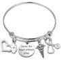 TOGON Nurse Gift Nurses are Angels Without Wings Nursing Graduation Gift Nurse Jewelry Thank You Gift RN Bracelet Nurses Day Gift
