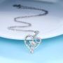 AONED Sea Turtle Necklace for Women Girls | S925 Sterling Silver Heart Pendant Ocean Jewelry Gifts for Turtle Lovers Wife Girlfriend