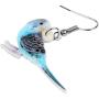 NEWEI Acrylic Elegant Long-tailed Parakeet Parrot Earrings Dangle Drop For Women Girl Sweet Animal Jewelry Charm Gifts