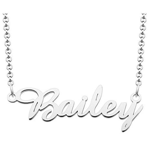 SexyMandala Name Necklace Personalized Custom Any Name 925 Sterling Silver Initial Pendant Jewelry for Women Men