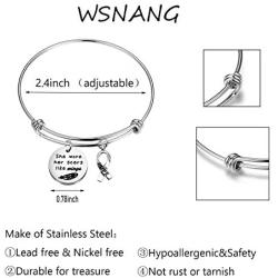 WSNANG Cancer Awareness Bracelet Cancer Survivor Gift She Wore Her Scars Like Wings Bracelet Inspirational Recovery Jewelry Support Cancer Gifts for Her