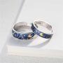 NXowzf S925 Sterling Silver Starry Night Rings Adjustable Size NXowzf S925 Sterling Silver Starry Night Rings Adjustable Size