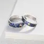 NXowzf S925 Sterling Silver Starry Night Rings Adjustable Size