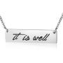 ENSIANTH It is Well with My Soul Necklace Inspirational Bar Necklace Faith Jewelry Gift for Her