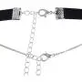 LUX ACCESSORIES Silvertone Alien Head Charm Layered Velvet Suede Choker Necklace