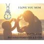 BLOOMY JEWELRY Mom Necklace for Mothers Day S925 Sterling Silver Mother Daughter Necklace for Mom Love Heart Infinity Mother Pendant Necklace with Gift Box from Daughter or Son, Mom Birthday Gifts