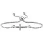 WUSUANED Christian Cross Adjustable Chain Link Bracelet Religious Jewelry Gift