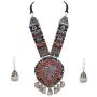 Zephyrr Afghani Turkish Tribal Long Pendant Necklace & Earrings Jewellery Sets for Women(JAN-2310)