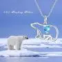 Waysles Polar Bear Necklace Cubic Zirconia Pendant Animal Necklace 925 Sterling Silver Jewelry Mama Polar Bear for Mom Women Mothers Day Necklace Gifts Waysles Polar Bear Necklace Cubic Zirconia Pendant Animal Necklace 925 Sterling Silver Jewelry Mama Polar Bear for Mom Women Mothers Day Necklace Gifts
