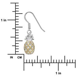 Sterling Silver Pineapple Dangle Earrings