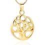 mingkejw Cremation Jewelry Tree of Life Keepsake Round Hollow Waterproof Urn Pendant Ashes Necklace Memorial Ashes Holder Jewelry for Women Men