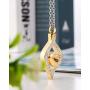 Cremation Jewelry Ashes Keepsake Urn Pendant for Human Premium Stainless Steel Personalized Charming Double Rose Gold Heart Memorial Gifts Necklace Chains for Women Men (Rose Gold)
