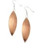 Copper Bark Leaf Drop Earrings - Handmade Copper Earrings - Jewelry Gifts for 7th Wedding Anniversary