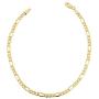 KoolJewelry Mens 14k Yellow Gold Filled 3.3mm 4.2mm 5.2mm 6mm 7.8mm 8.6mm Solid Figaro Link Bracelet