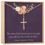 Infinity Cross Necklace: Christian Gift, Baptism, Communion, Faith, Confirmation, Infinity Cross (rose-gold-plated-brass, NA)
