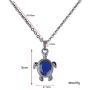 3pcs Temperature Sensing Color Changing Mood Necklace Set Turtle Butterfly Love Heart Shape Pendant Control Emotion Feeling Romantic Stainless Steel Chain Jewelry