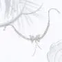 Masiter Sparkly Rhinestone Necklace Crystal Butterfly Choker Dainty Tennis Chain Wedding Bridal Bridesmaid Costume Jewelry for Women and Girls
