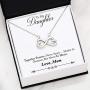 Faith Davis Infinity Love Necklace - Gift for Daughter from Mom - Valentines Day, Birthday, Graduation, or Just Because!