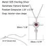 FANCIME Cross Necklace for Women Sterling Silver Birthstone Necklace Infinity Cross Crucifix Heart Necklace Pendant Birthstone Jewelry Gifts for Mom Birthday Gifts for Women Girls 16''+2''