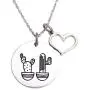LParkin Cactus Necklace We Stick Together Best Friend Necklace Stainless Steel Sister Necklaces LParkin Cactus Necklace We Stick Together Best Friend Necklace Stainless Steel Sister Necklaces