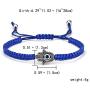 4Pcs Evil Eye Bracelets for Women Men,7 Knot Adjusted Handmade Lucky Bracelets for Protection Kabbalah Black Blue Red String Bracelets Amulet Jewelry Gift for Families Friends,4 Packs