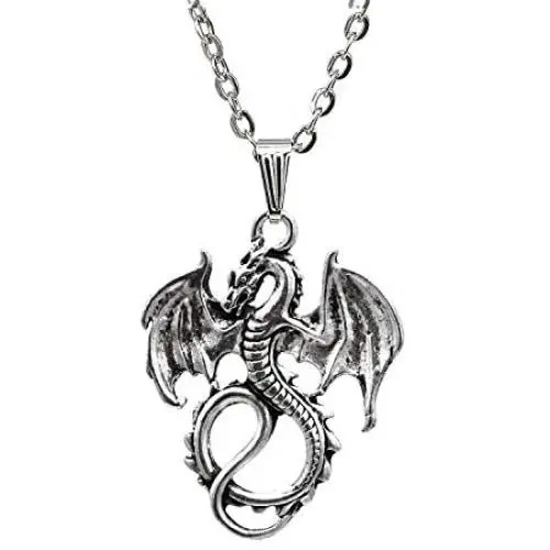 Personalized Fierce Animal Dragon Necklace Dragon Jewelry Infinite Charm Friendship Necklace Pendants Children Gift
